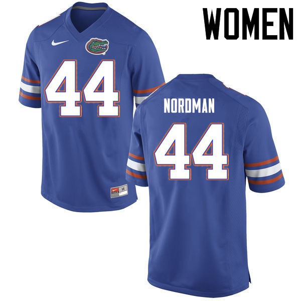 Florida Gators Women #44 Tucker Nordman College Football Jersey Blue